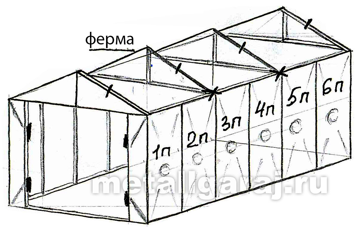 Схема гаража 4х6