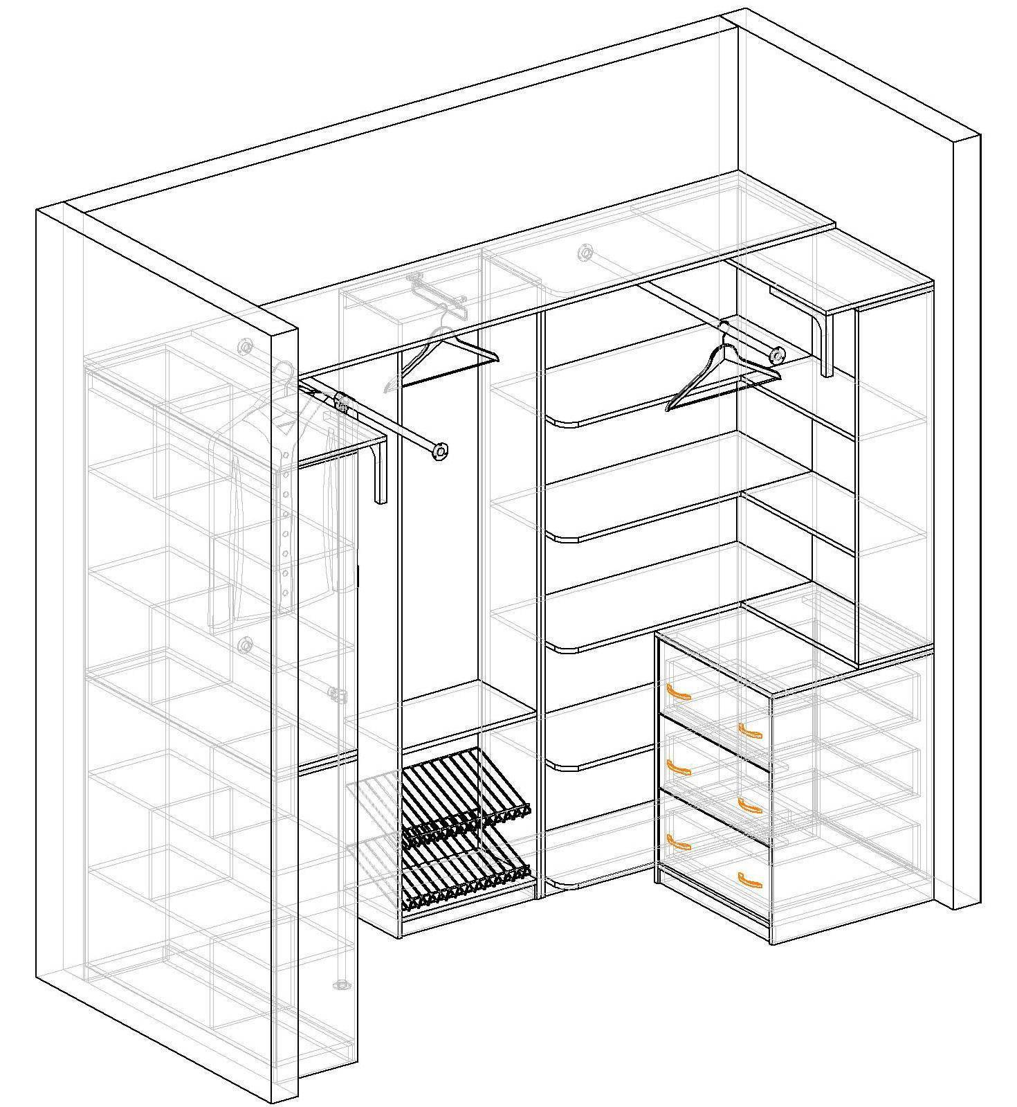 Наполнение для шкафов и гардеробных (63 фото): комнаты и системы для маленького гардероба своими руками