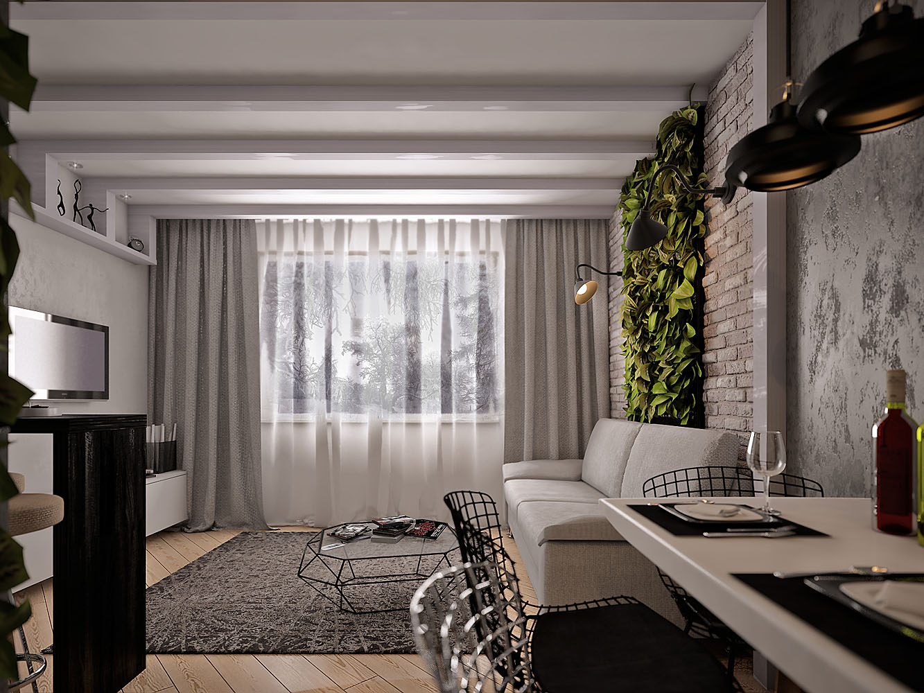 Гостиная в стиле лофт в квартире: фото интерьеров, маленькие и большие, совмещенные со спальней или кухней, дизайн с классикой, выбор мебели от кровати до стенки
