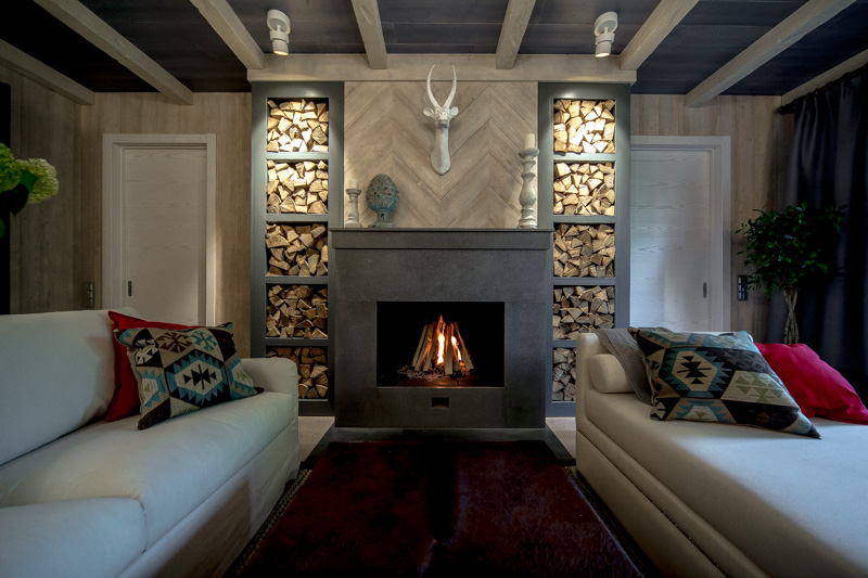 Гостиная и кухня с гостиной в стиле шале – интерьер с альпийской атмосферой