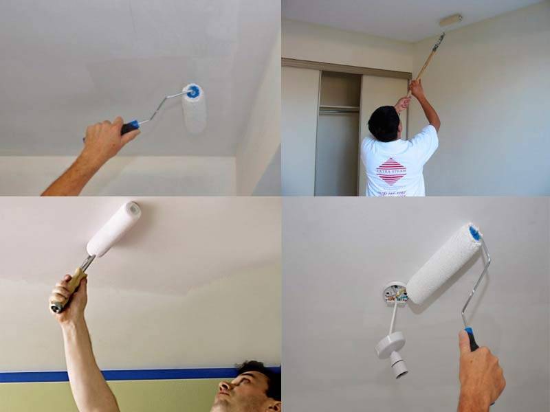 Как правильно красить потолок валиком