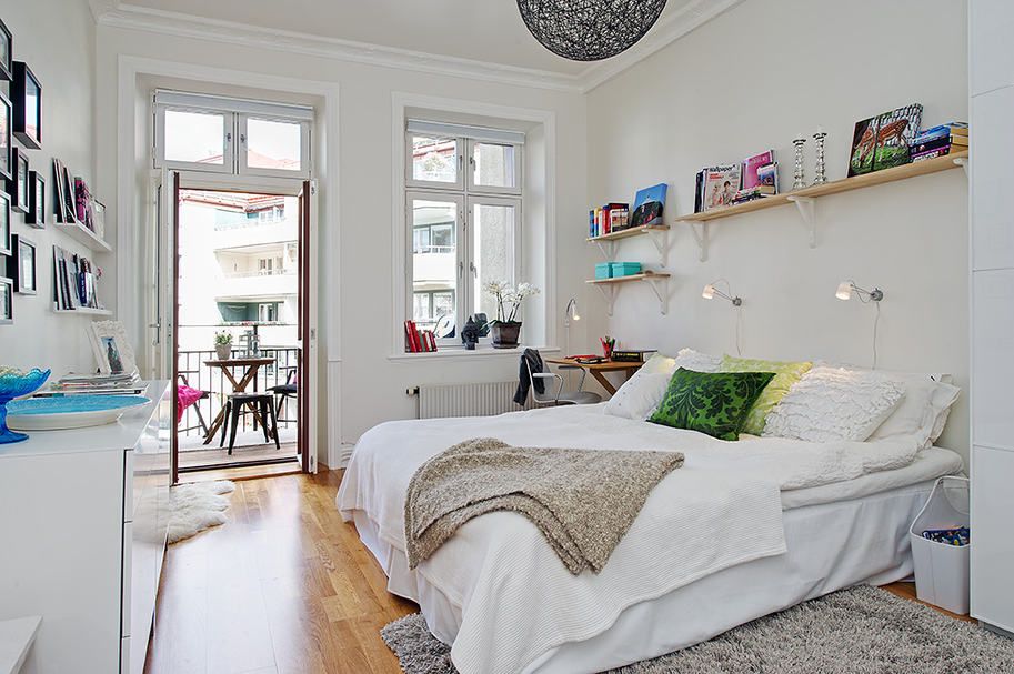Спальня в скандинавском стиле: 20 фото интерьеров