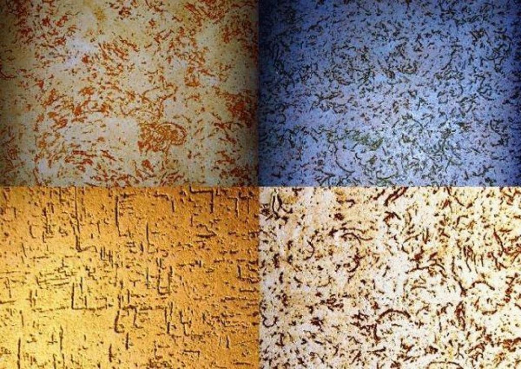 Покраска декоративной штукатурки: какие бывают цвета и краски, колеровка – одним цветом, двумя и более, как перекрасить своими руками, воск, лак, узоры на стене