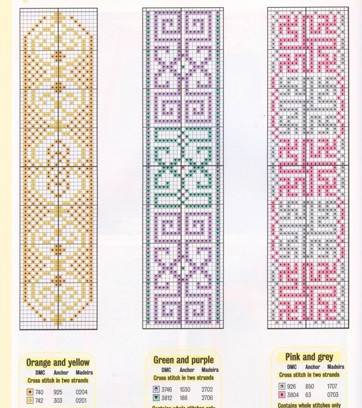 9 схем закладки для вышивки крестиком