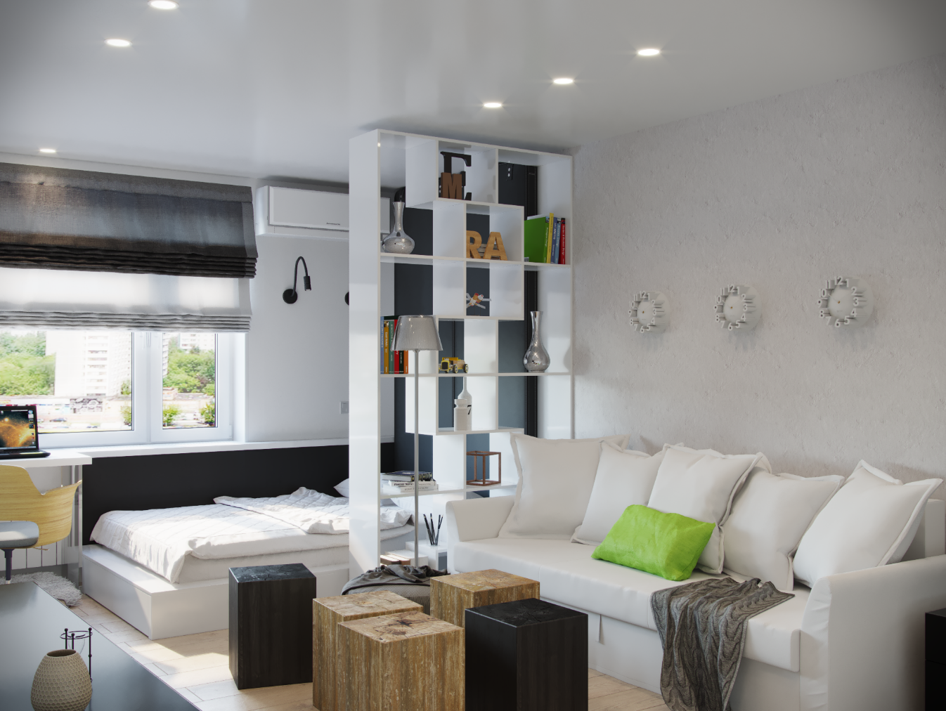 Гостиная и спальня в одной комнате: 6 идей для зонирования пространства - nelli mikhailova