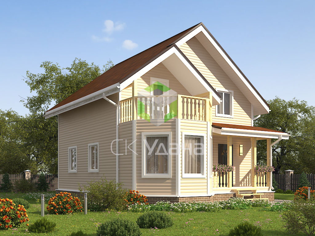 Проекты каркасных домов 8х10: готовые проекты домов с эркером, с мансардой и других каркасно-щитовых домов