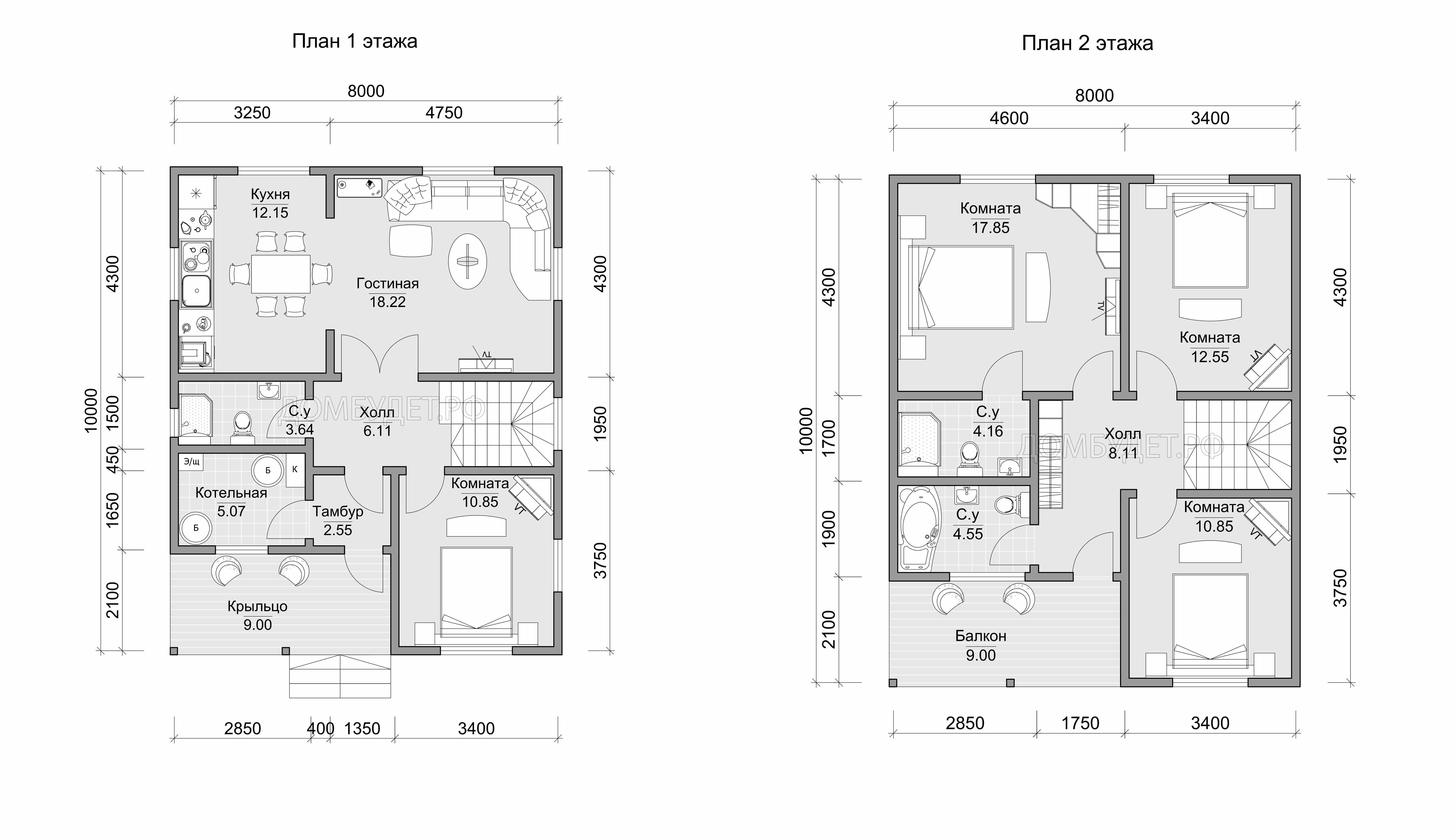 Планировка дома 7 на 8 одноэтажные, двухэтажные, с мансардным этажом: проект дома +видео