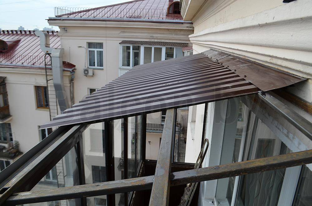 Как сделать крышу над балконом самостоятельно