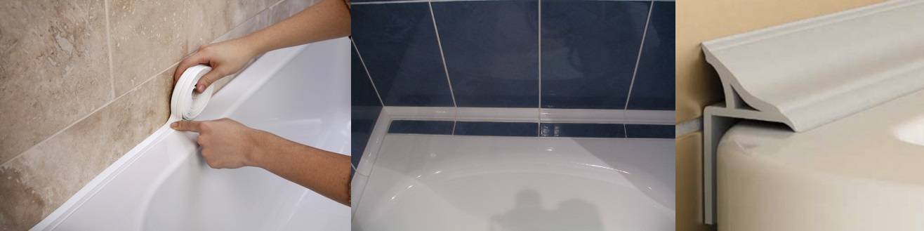 Потолочный плинтус в ванной на кафель и потолок
