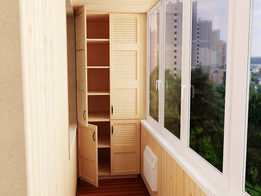 Встроенный шкаф на балкон (46 фото): как собрать встраиваемую модель-купе на лоджии своими руками